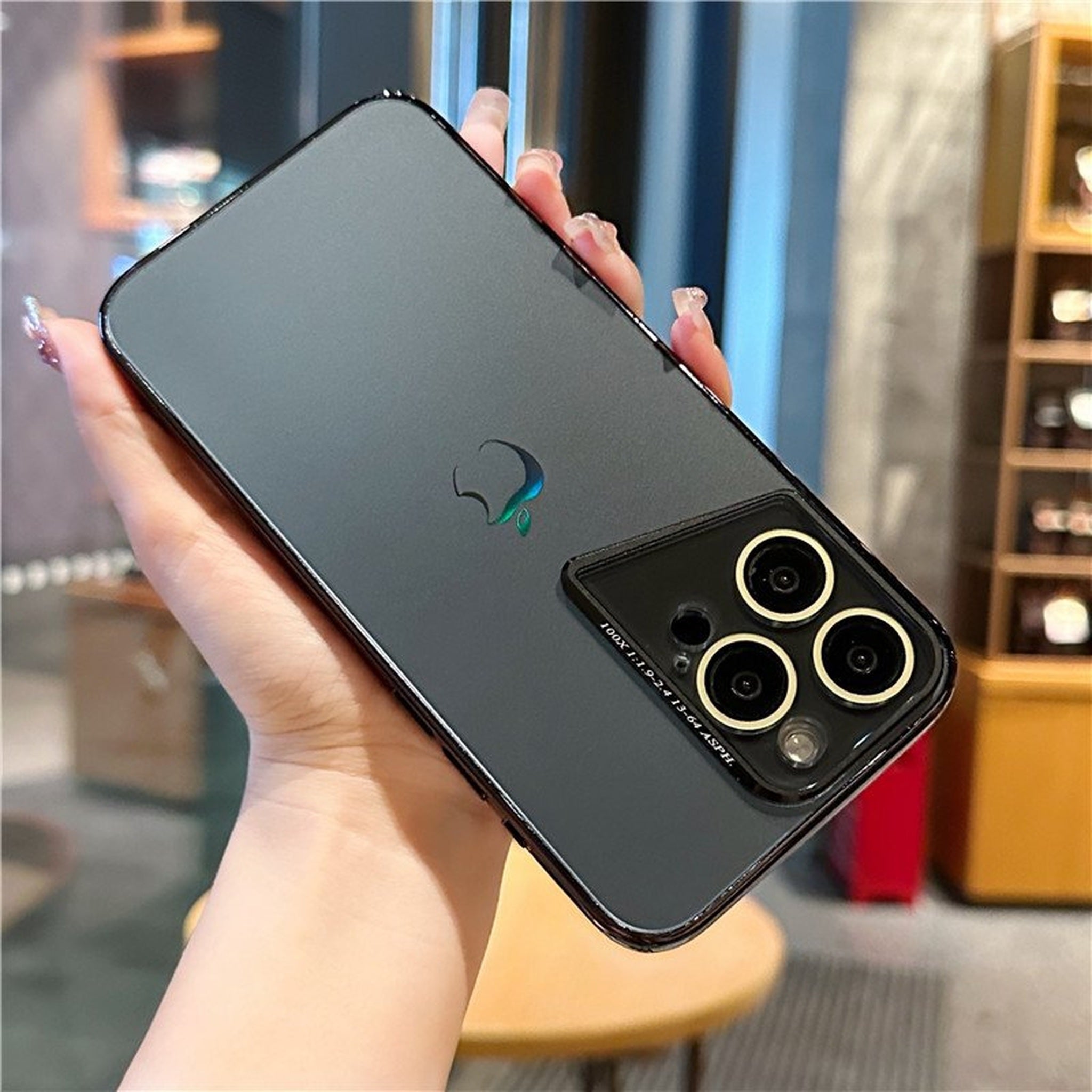 Nano Prismatic Lens Frosted Fibre Glass Porshe Phone with Camera Case